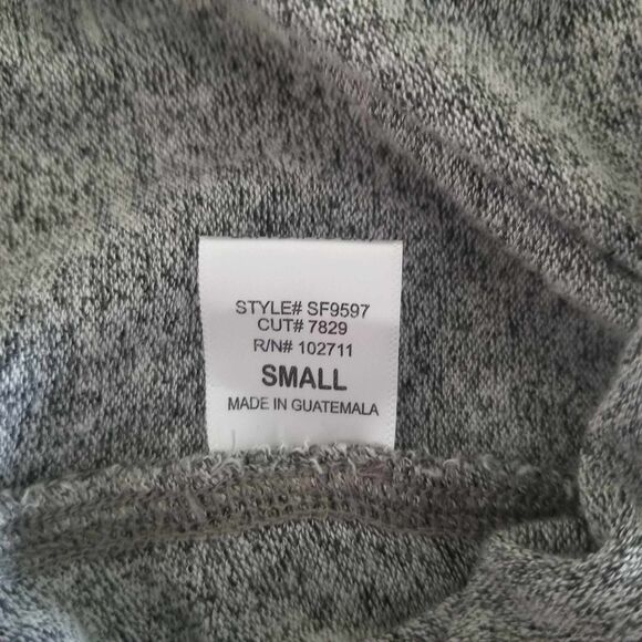 GIBSON Heather Grey Cozy V-Neck High/Low Tunic Sweater Pullover Sz S Nordstrom - Picture 8 of 10